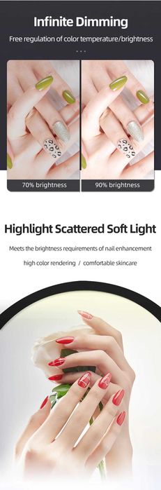 Настолна лампа за маникюр Полумесец / Лампа дъга / ЛЕД Лампа Half Moon