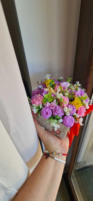 Aranjament flori din ceara