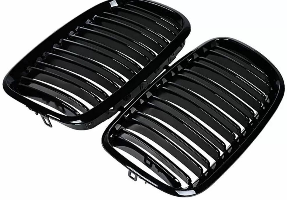 Двойни Бъбреци за BMW X5 X6 E70 E71 М бъбреци Бмв х5 х6 Черен гланц