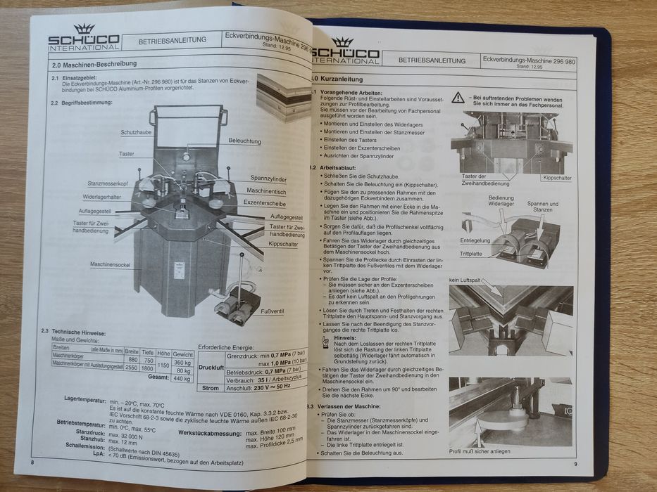Автоматична ъглонабивна машина Schuco - Германия за дограма