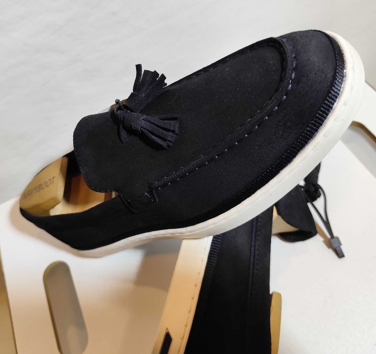 Pantofi sport casual 42 mocasini slip on ZARA NOI piele naturala moale