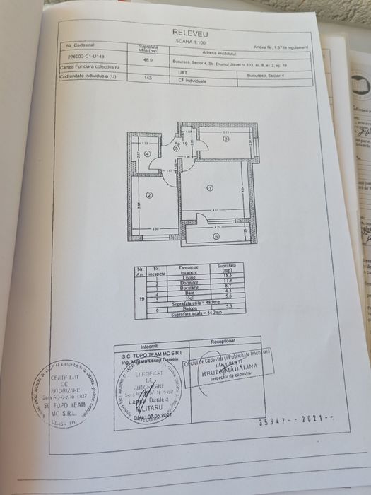 De vânzare apartament 2 camere cu 2 locuri de parcare  127.000 euro