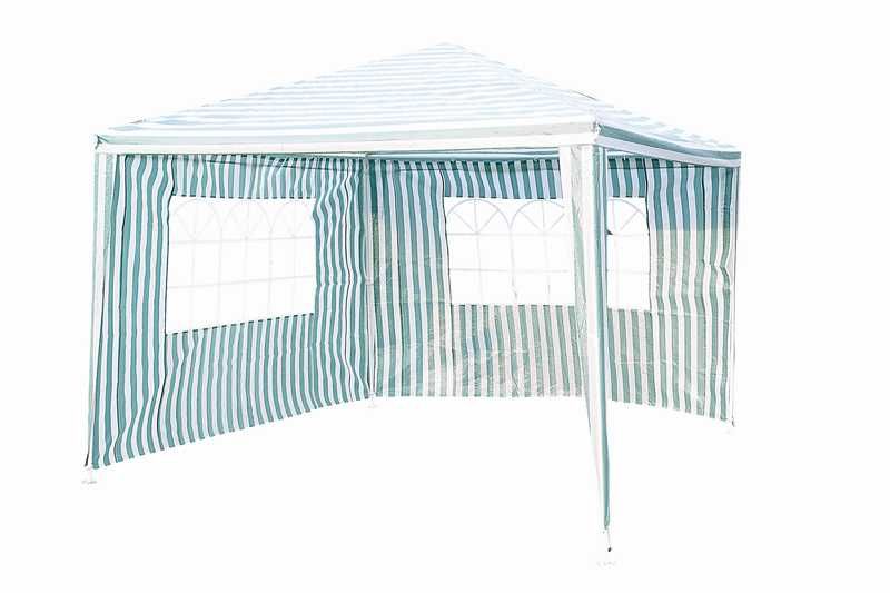 Градинска шатра, павилион с 2 страници 3х3 / 2,6 м. Синьо бяла
