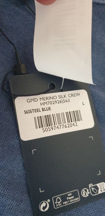 Hackett  Merino / Silk - Knit  Mens  L  НОВО! ОРИГИНАЛ! Mъжки Пуловер