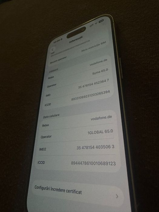 iPhone 15 Pro Titanium White 128GB 90% Battery Health