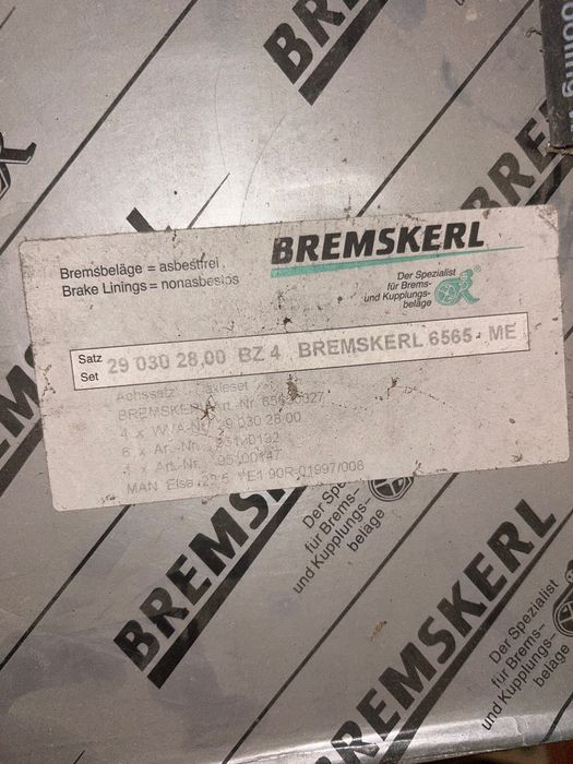 Накладки Bremskerl за MAN