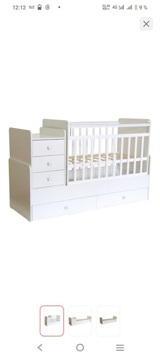 Кроватка трансформер 3в1