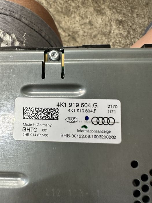 Led екран с тъч скрийн Lcd за Audi A6 A7 A8 след 2017г C8 4k1919605 G