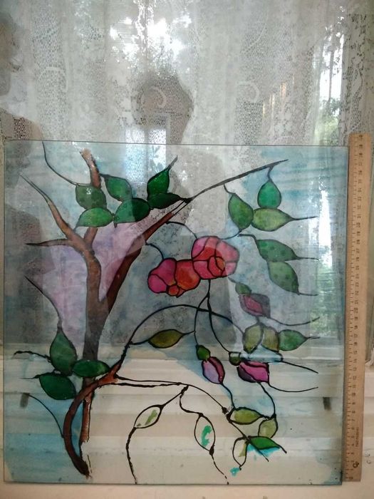 Художественная витражная картина.