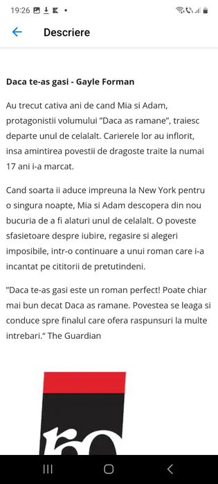 Doua carti : Daca te-as gasi, Daca as ramane