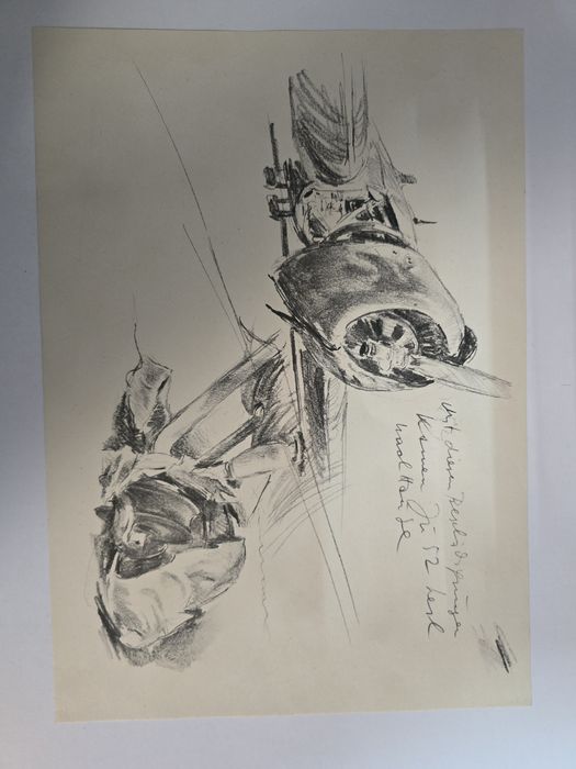 Tablou, litografie  schiță creion