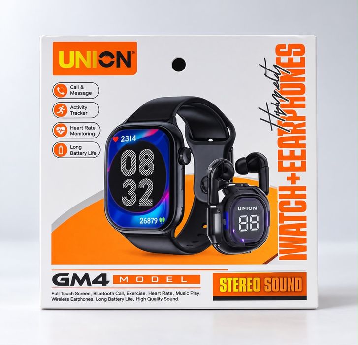 Union GM4 46 мм черный - это современные умные часы