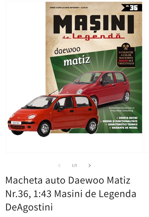 Macheta deagostini Daewoo Matiz