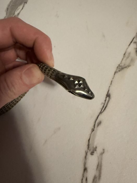 Сребърен ланец и гривна