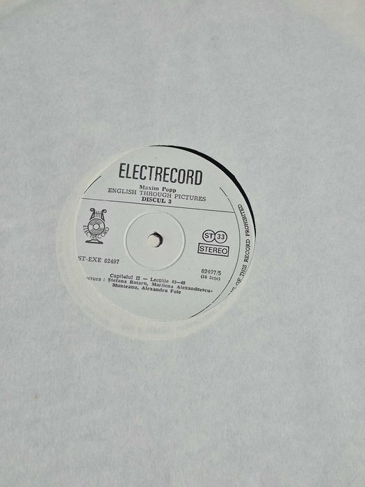 Colectie/Set 5 discuri vinil Electrecord Cursuri de limba Engleza Maxim Popp / 1984