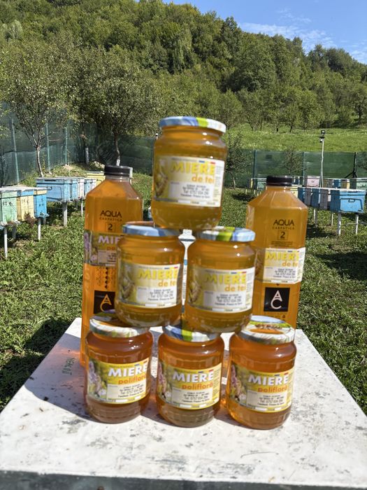 Miere de albine: Polifloră și Tei.Producție 2025 ,livrare la domiciliu