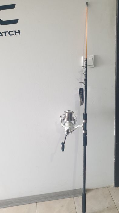 Лукс въдица -телескоп,карбон 3.50м 100гр+макара Silstar 8000 шаран