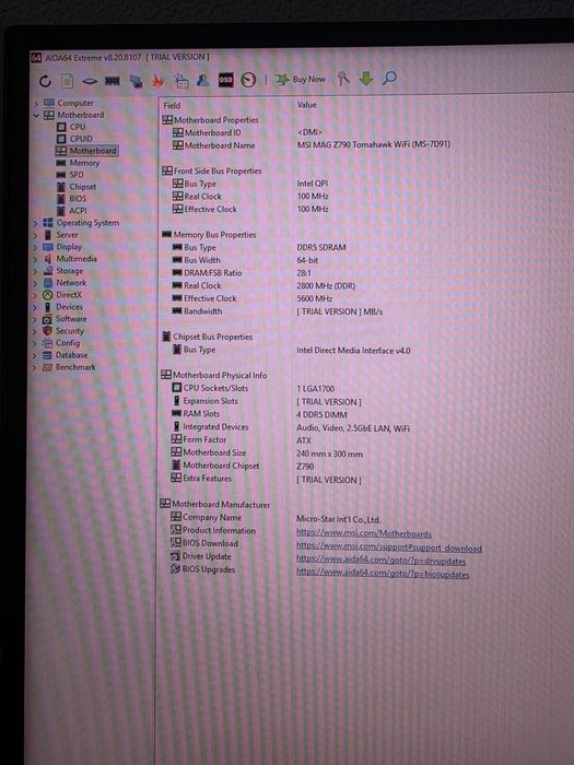 Placa de bază MSI MAG Z790 TOMAHAWK WIFI - Socket LGA1700, DDR5, Wi-Fi