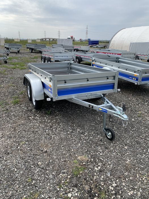 Remorcă 750 kg 2 Axe Vesta Trailers 232x131x38 cm