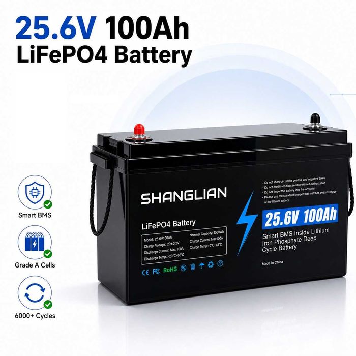 Акумулатор LIFEPO4 24V 100Ah - нов с 1година гаранция