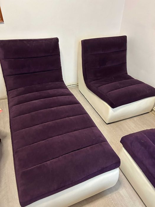 Canapea modulară care se schimbă cum vrei – colțar, șezlong - catifea