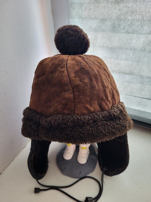 Шапка ушанка кожаные