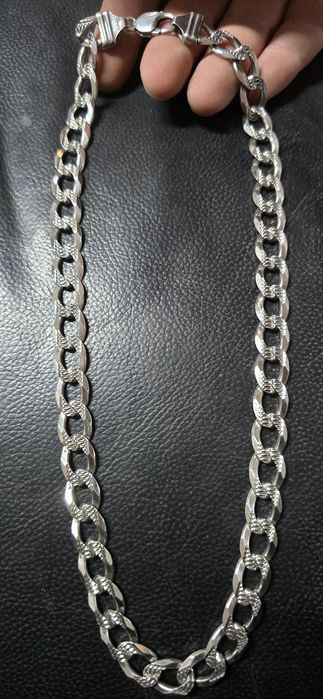 Lant argint masiv 2 fețe 80 gr