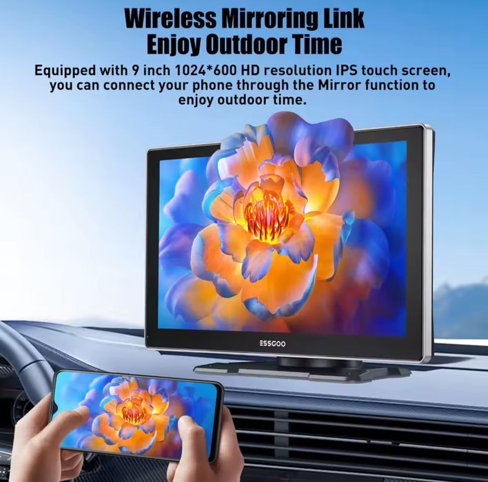 9-инчов безжичен Apple, Carplay, Android Auto