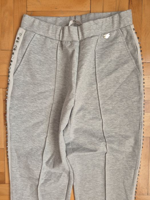 Pantaloni Twinset Milano, Viscoză & Cristale Laterale, Damă - S
