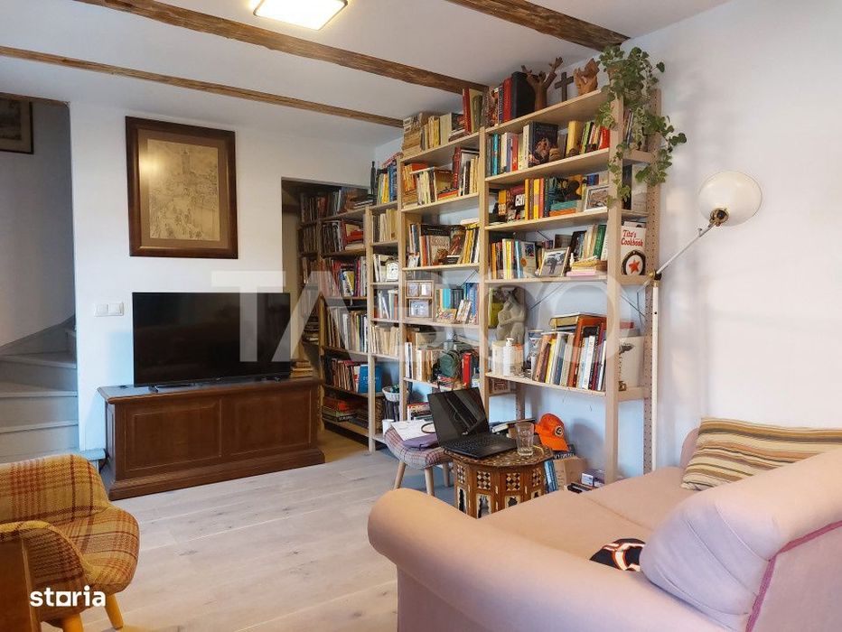 Apartament de vanzare 105 mp 3 camere curte 340 mp in acte Cisnadie