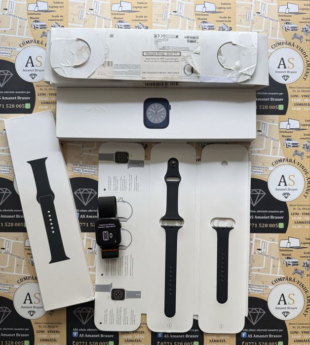 Ceas Apple Watch Seria 8 45mm GPS la cutie