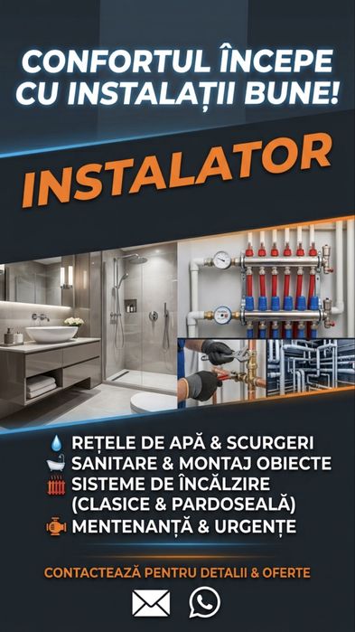 Instalator - incalzire in pardoseala/clasica , sanitare , montaje