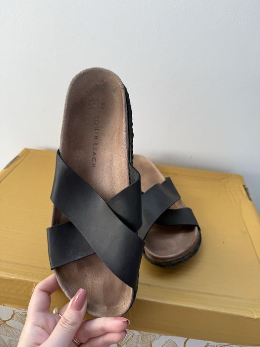 South Beach papuci piele (gen Birkenstock)