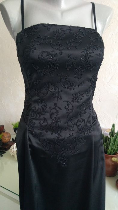 Официална дълга черна рокля