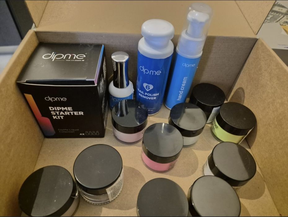 Пълен стартов комплект за маникюр Dipme с 10 пудри