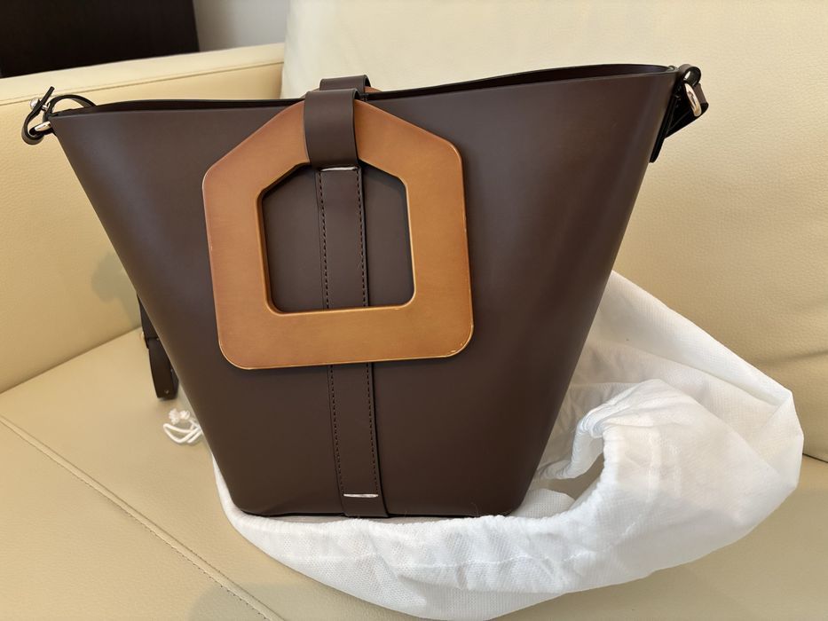 Сумка ZARA с деревянными ручками