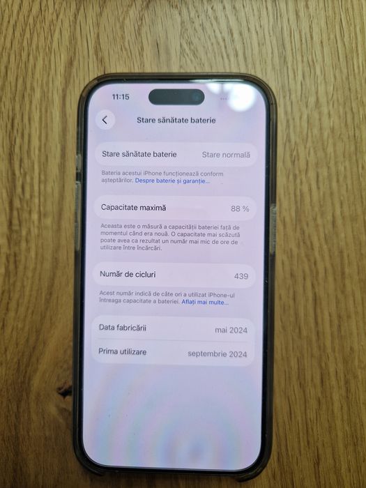 iPhone 15 pro natural titanium 126 gb