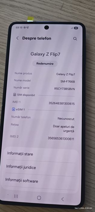 Samsung Z Flip 7 cu 512 Gb stocare