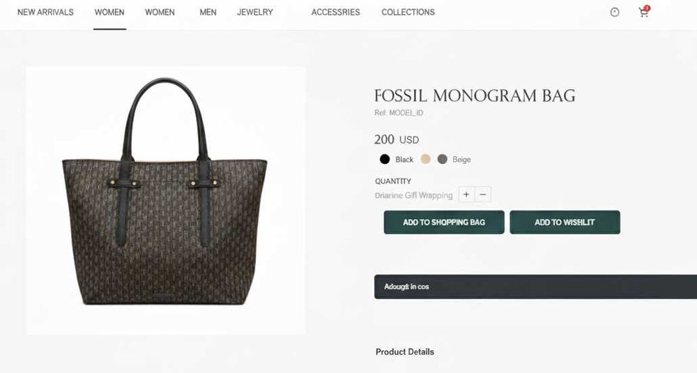 Geanta Fossil Felicity Black Brown