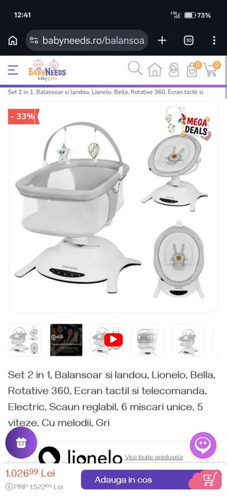 Lionelo Bella 2 in 1 set nou