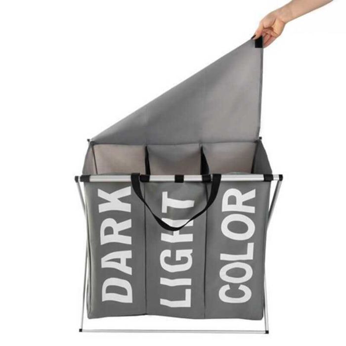 Сгъваем Кош за Пране с 3 Отделения