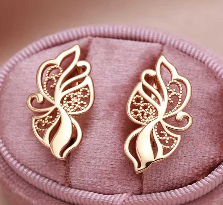 GP4, cercei placati aur 14k,incuietoare sigura,filigranati,noi/marcati