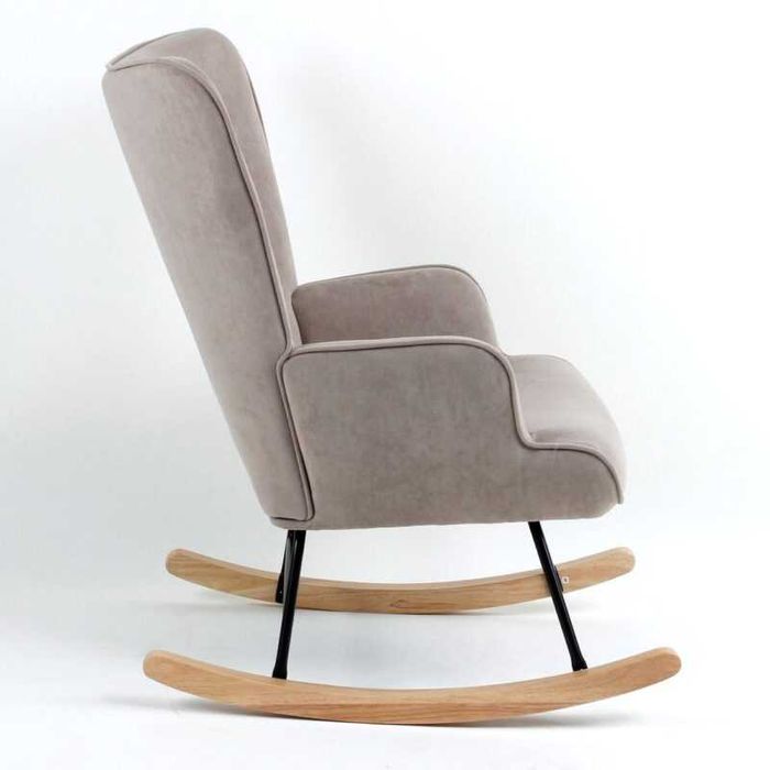 Фотьойл, ALMA, Капучино, Сив, Текстил, 67х86х92см.