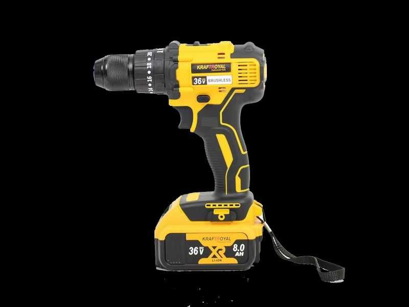 Акумулаторен Ударен Винтоверт KrafTRoyal безжичен 36V 8ah инструменти