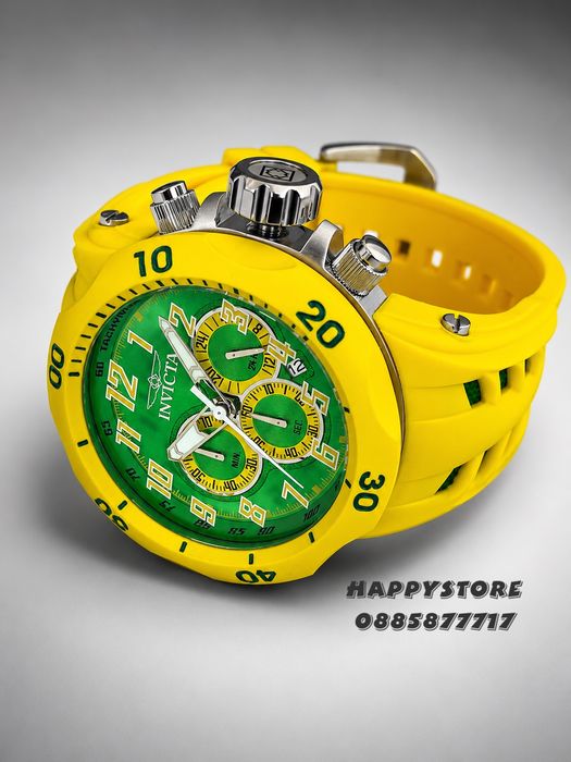 INVICTA Hydra Yellow/Green 52 mm, Инвикта нов мъжки часовник