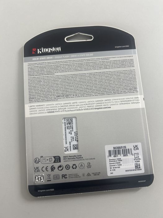 Продаю ssd sata 512 gb kingston