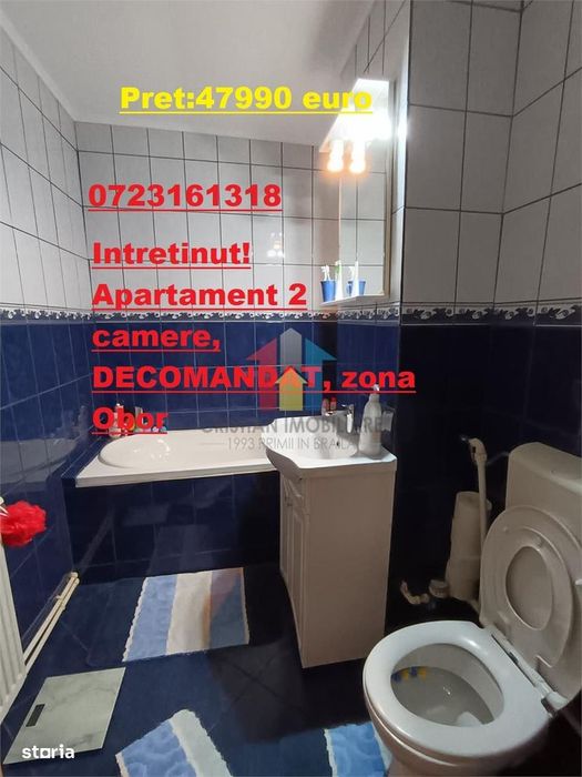 INTRETINUT! Ap 2 camere Decomandat etaj 4, zona Obor