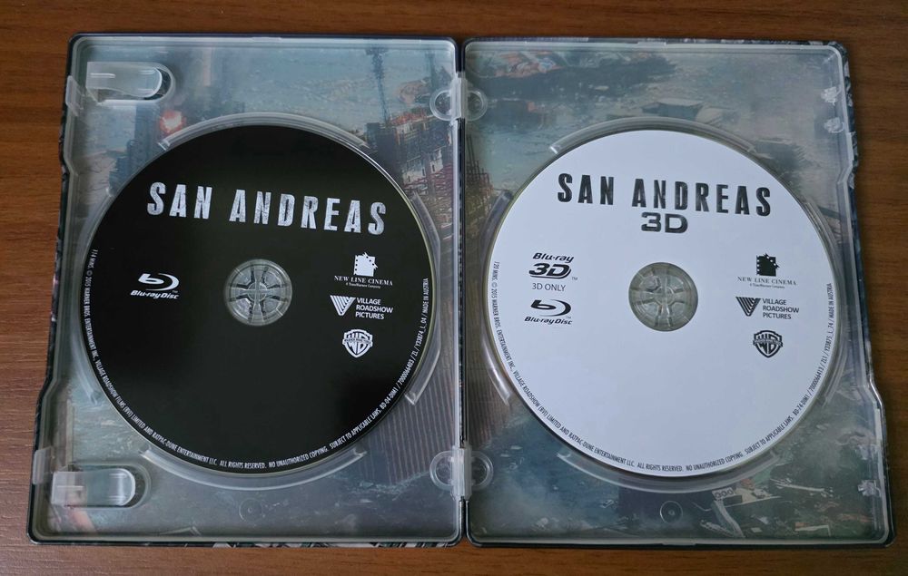 Vand steelbook San Andreas  bluray 3D+2D , nou, neutilizat