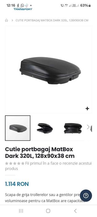 Boxa bagaje masina