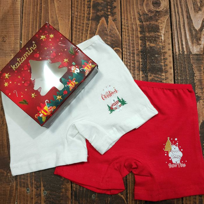 Детски коледни боксерки в кутия боксери 3-10 г